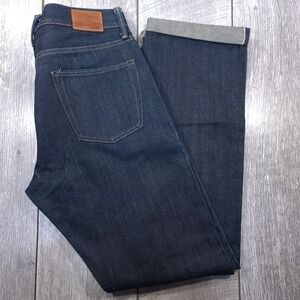 Gap 1969 Straight Mens 33x34 Dark Wash Japanese Selvedge Denim Jeans